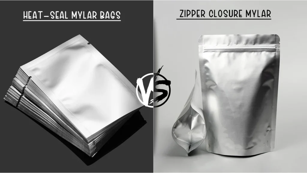 heat seal vs. zipper closure